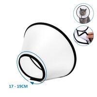 Nobleza ochranný golier priesvitný suchý zips XS 17 - 19 cm